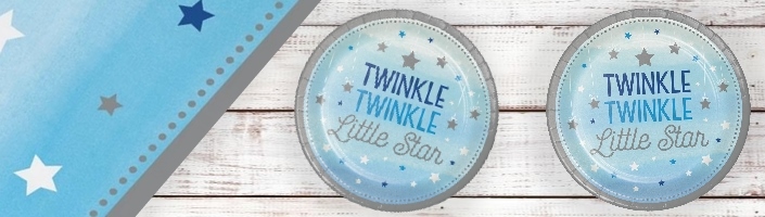 Twinkle Little Star Blue 1st Birthday Party Supplies | Decorations | Packs